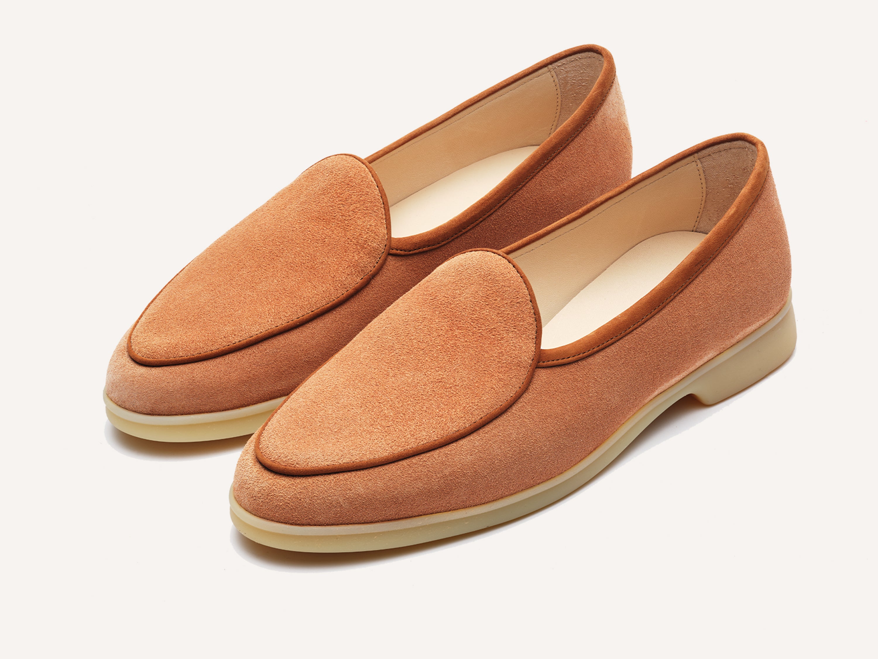 Stride Loafers in Casaque Glove Suede Natural Sole – Baudoin & Lange