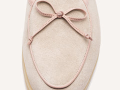 Stride String Loafers in Argile Nude Suede Natural Sole