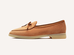 Stride String Loafers in Casaque Suede Natural Sole