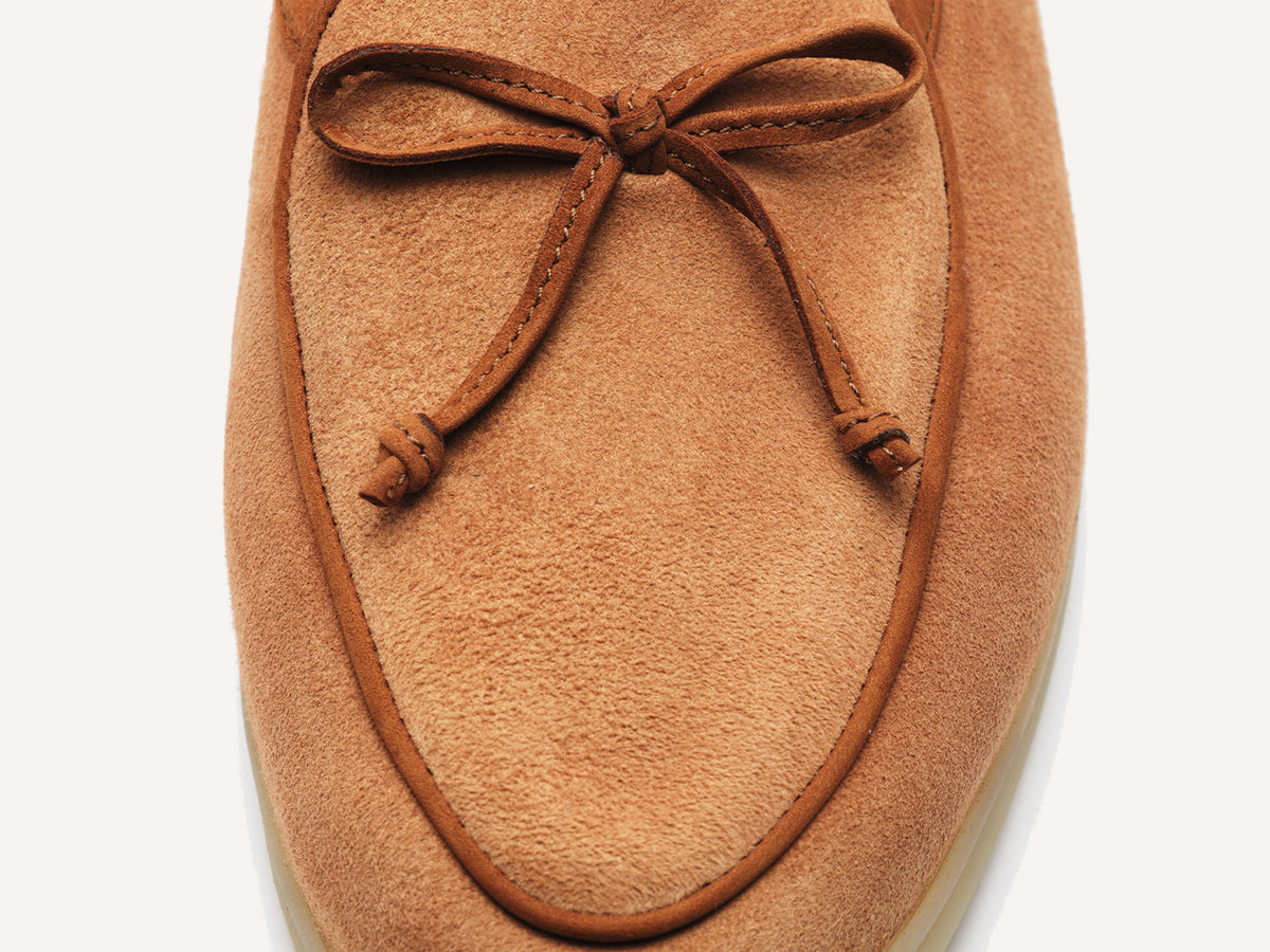 Stride String Loafers in Casaque Suede Natural Sole