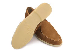 Stride Loafers in Earth Glove Suede Natural Sole