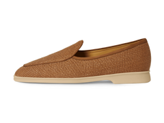 Stride Loafers in Honey Raffia with Natural Sole