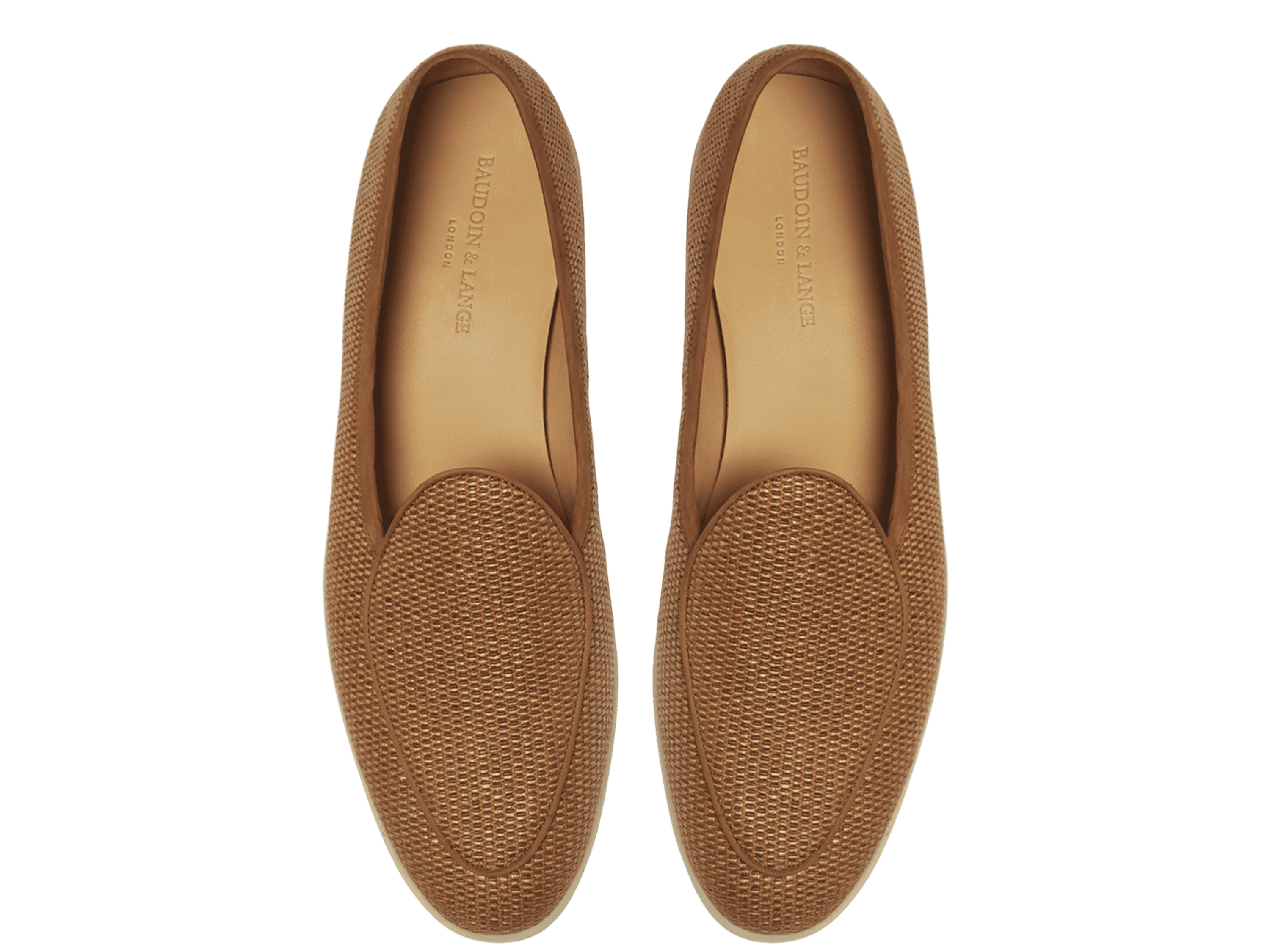 Stride Loafers in Honey Raffia with Natural Sole