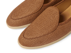 Stride Loafers in Honey Raffia with Natural Sole