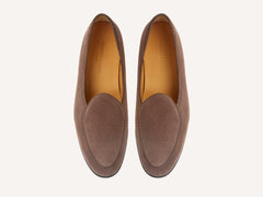 Stride Loafers in Deep Taupe Suede Dark Sole