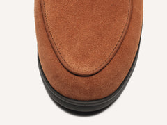 Stride Loafers in Moyen Brown Suede with Shearling Lining