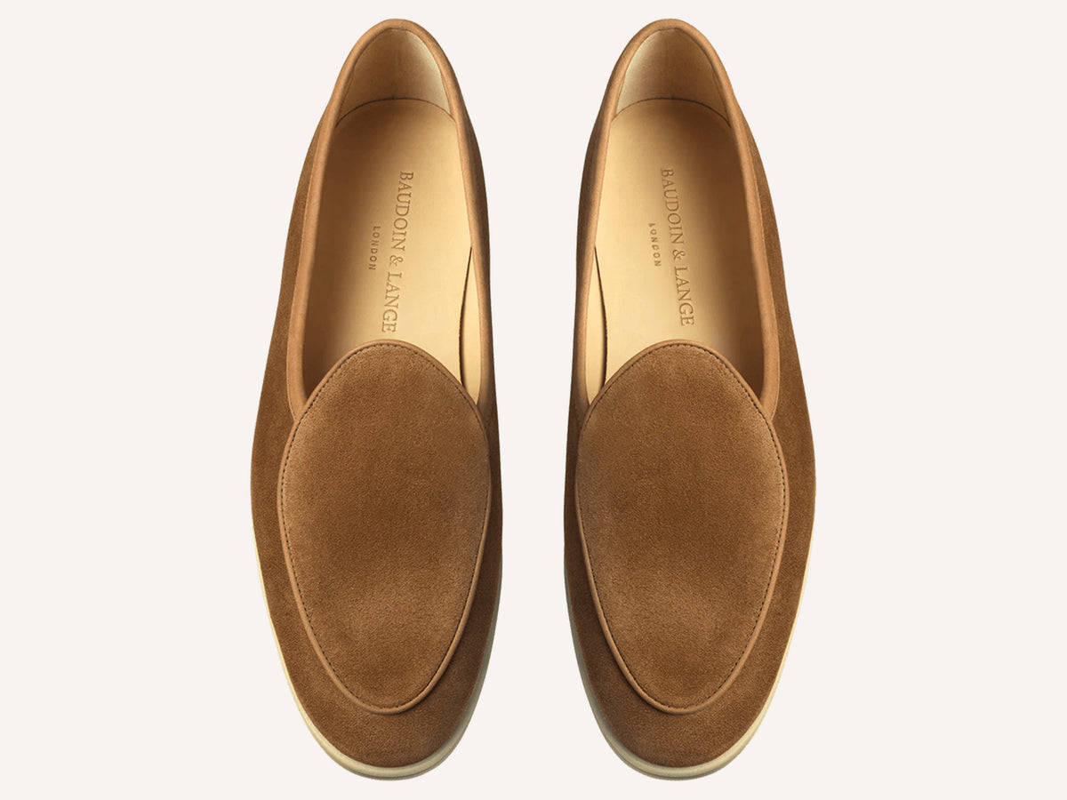 Stride Loafers in Earth Glove Suede Natural Sole