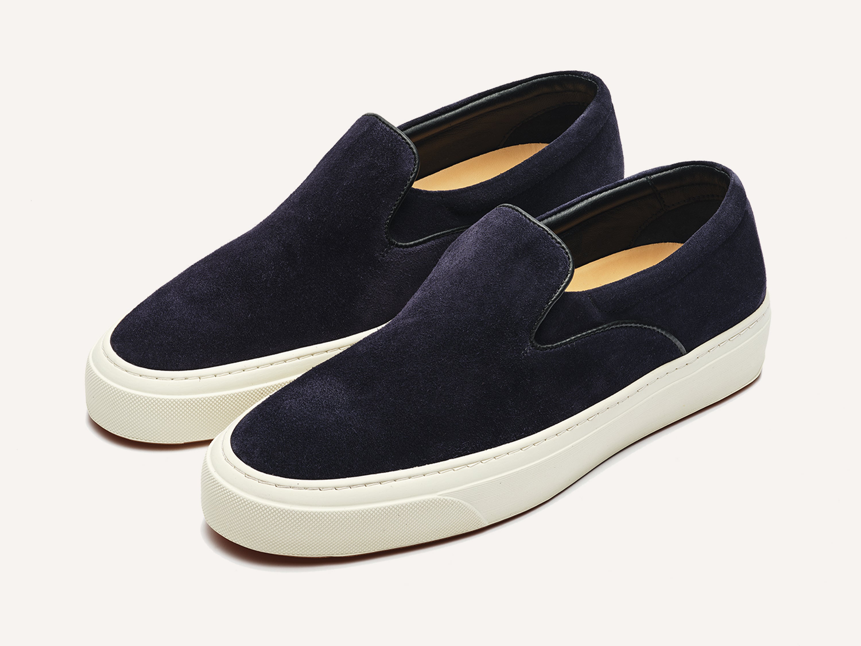Beat Trainer in Midnight Navy Suede Natural Sole