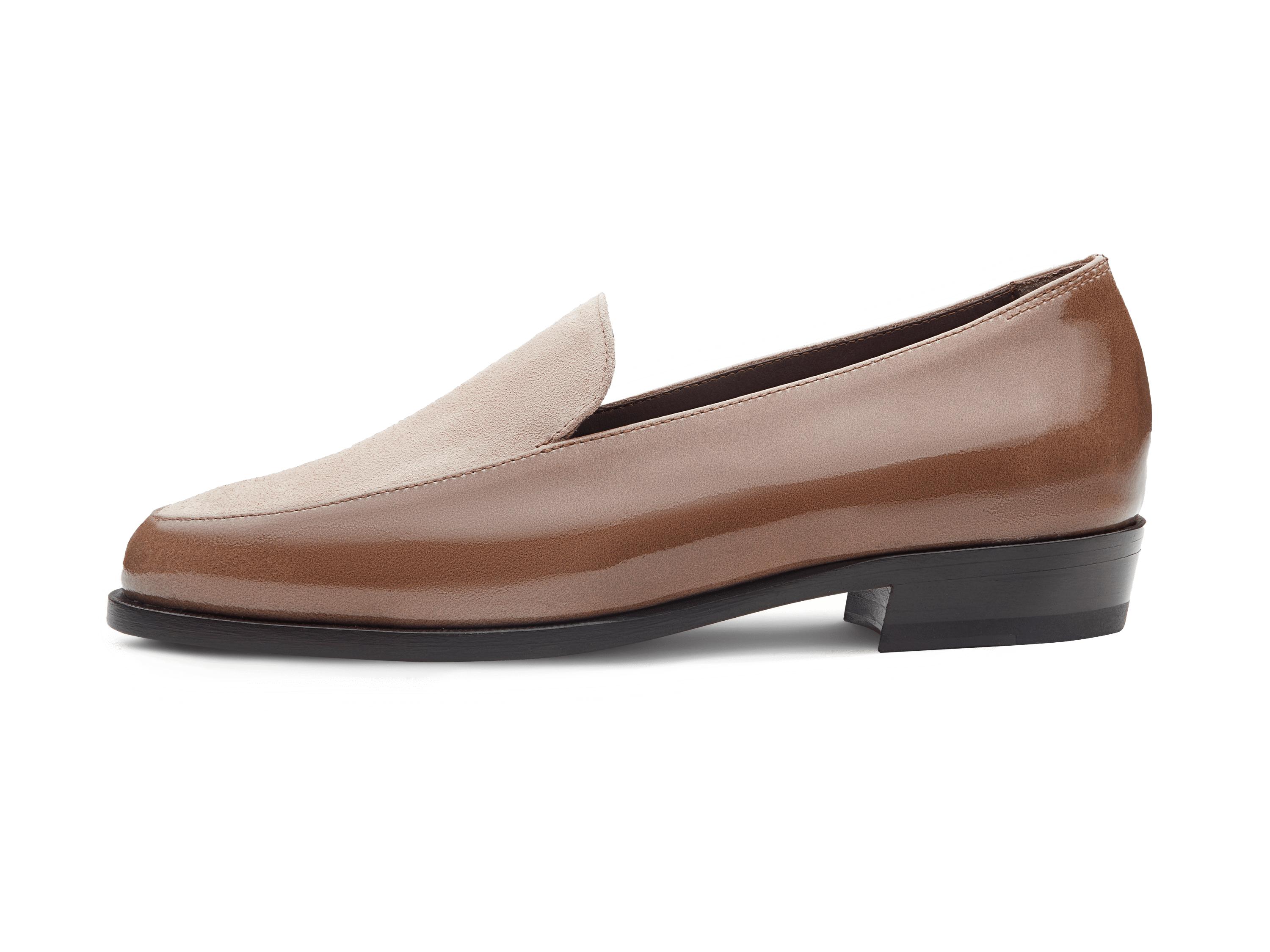 Ada Loafers in Marmotte Patent and Glove Suede