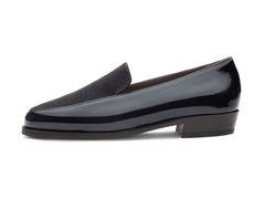 Ada Loafers in Peppercorn Patent and Glove Suede