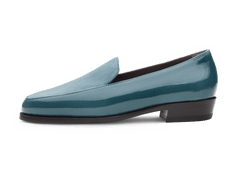 Ada Loafers in Frozen Lake Patent and Glove Suede