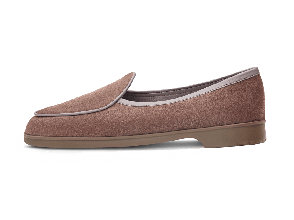 Stride Loafers in Deep Taupe Suede
