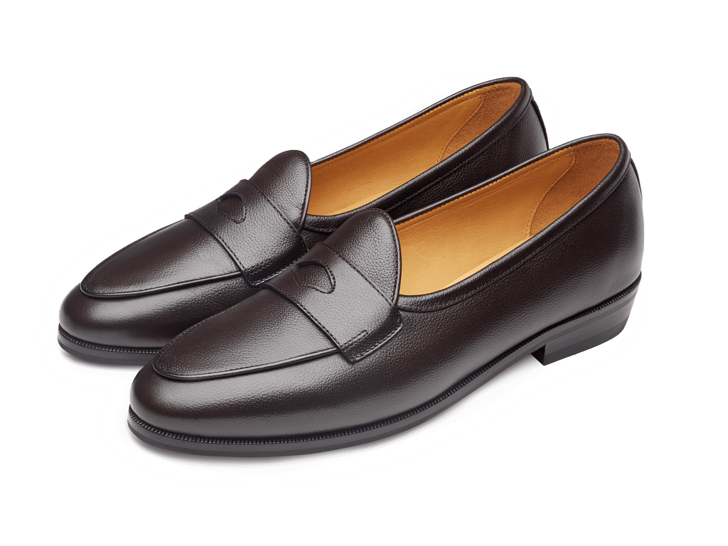 Sagan Ivy in Dark Brown Grain Calf with Rubber Sole