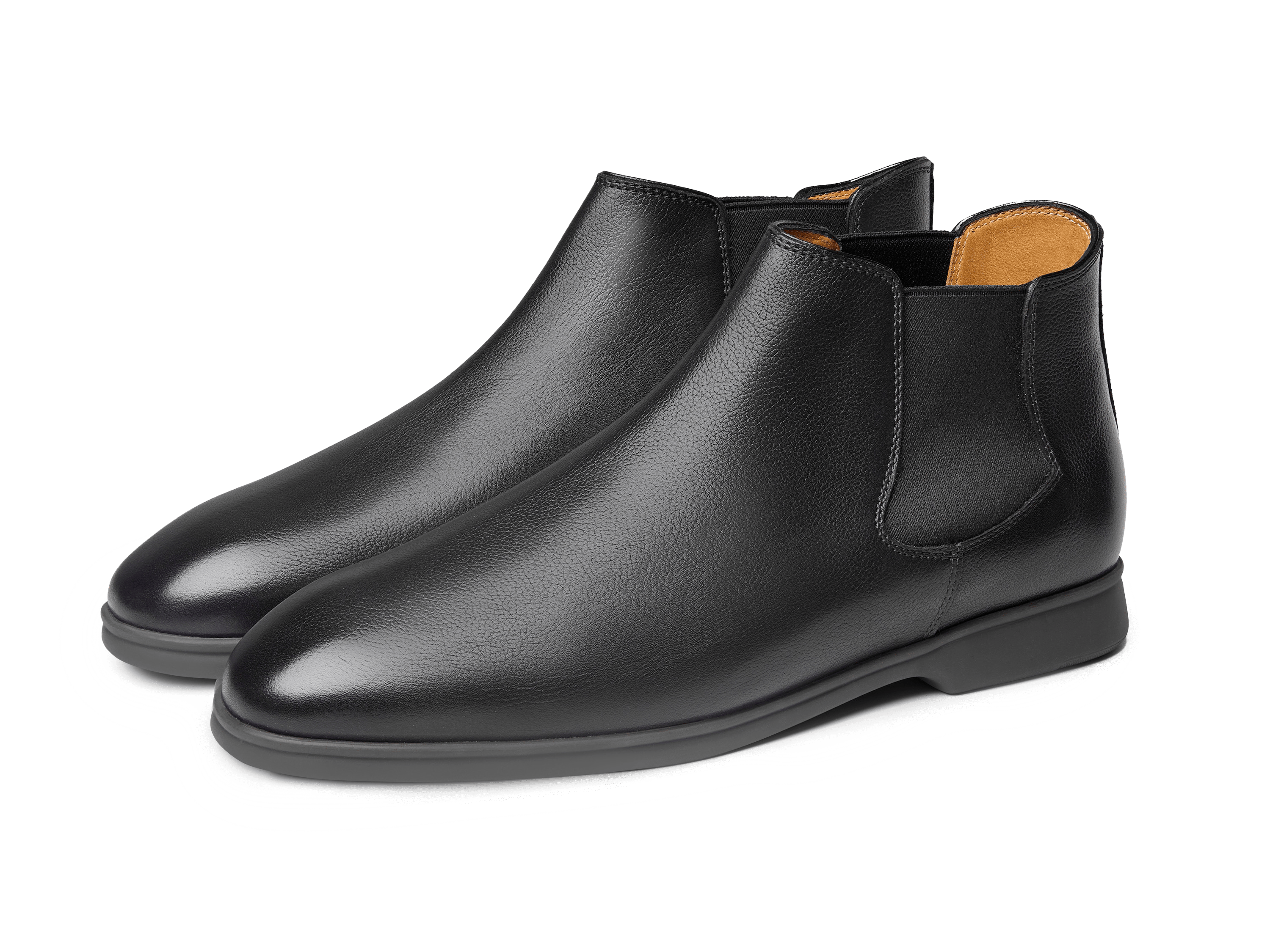 Rover Boots in Black Grain Calf