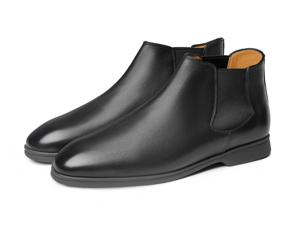 Rover Boots in Black Grain Calf