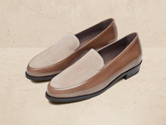 Ada Loafers in Marmotte Patent and Glove Suede