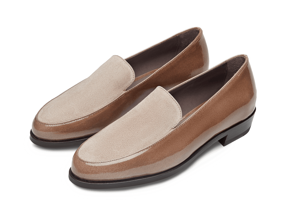 Ada Loafers in Marmotte Patent and Glove Suede