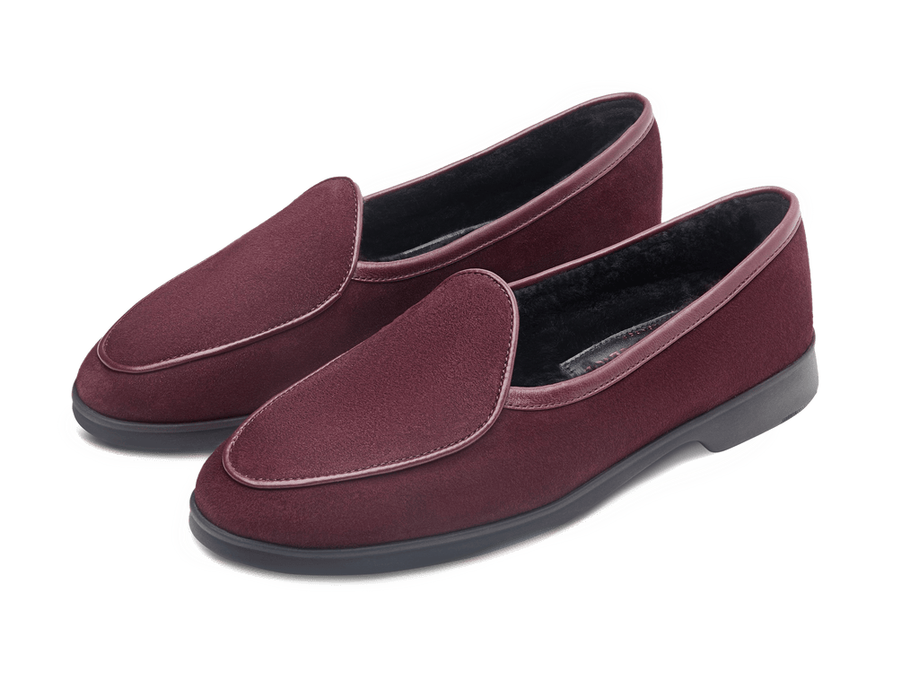 Stride Loafers in Sultan Glove Suede with Shearling Lining