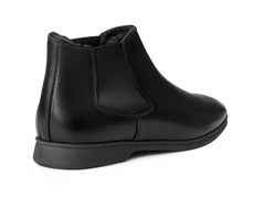 Rover Boots in Black Grain Calf with Shearling Lining