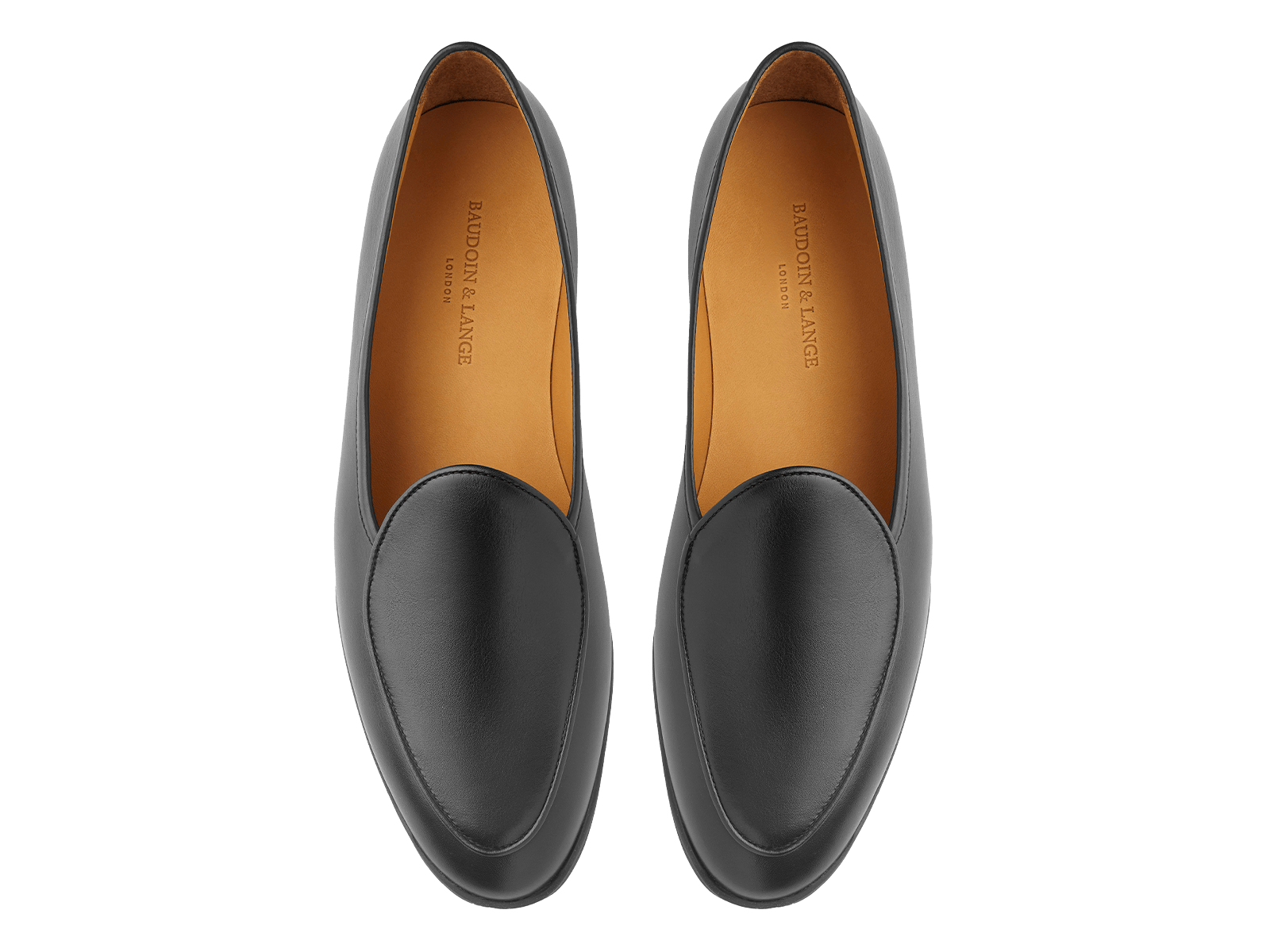 Stride Loafers in Black Milled Calf