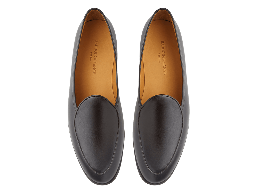 Stride Loafers in Dark Brown Milled Calf