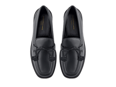 Charlotte Lace Loafers in Black Calf