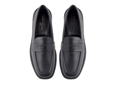 Charlotte Penny Loafers in Black Calf