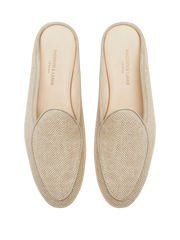 Stride Mule Loafers in Sand Linen Natural Sole