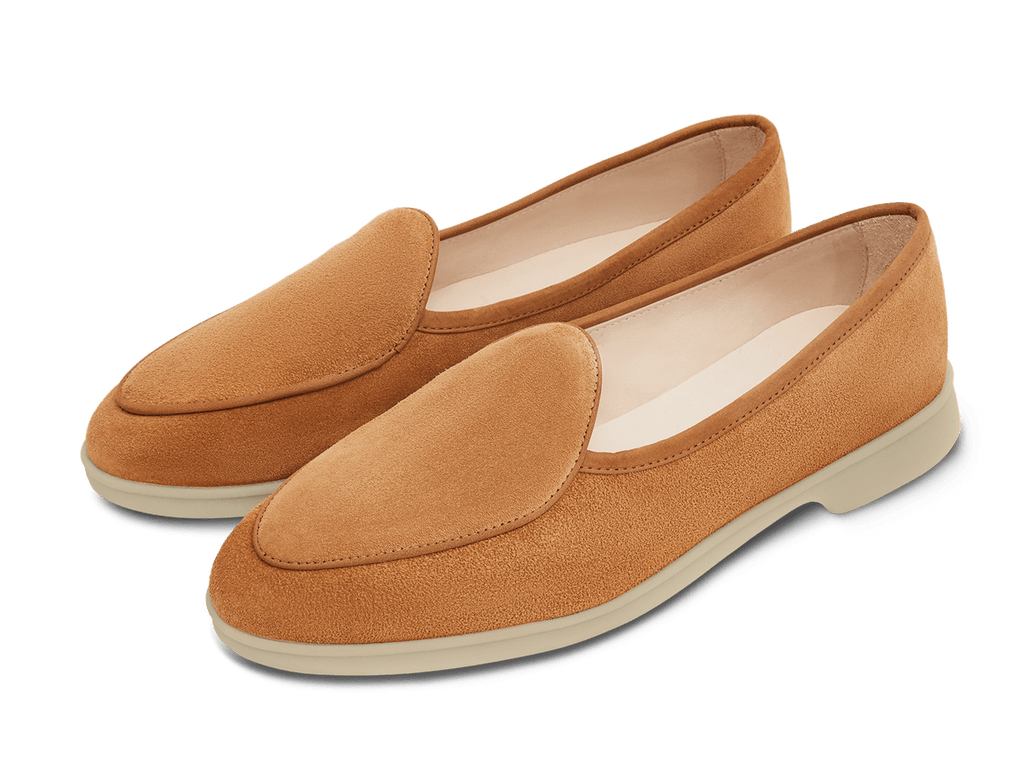 Stride Loafers in Casaque Glove Suede Natural Sole