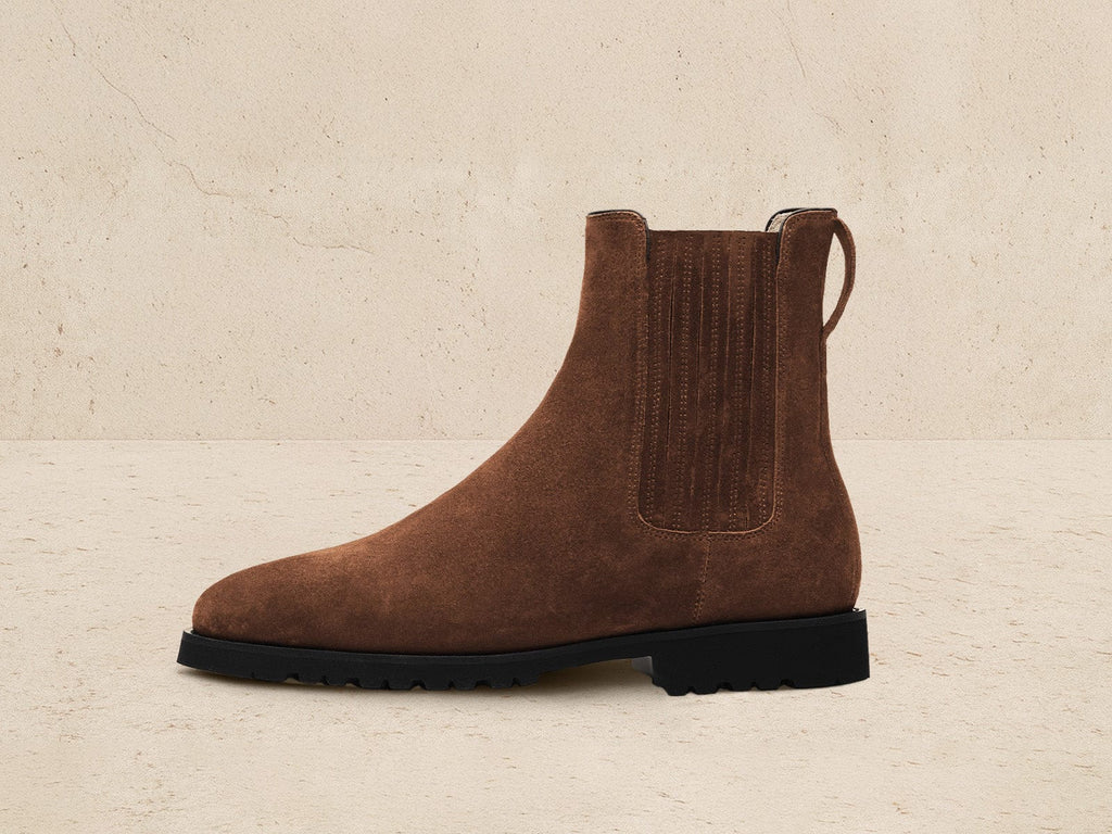 Arlington Chelsea Boots in Noisette Brown Glove Suede
