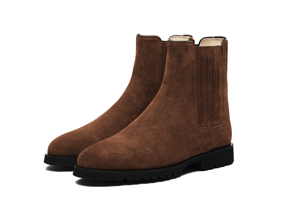 Arlington Chelsea Boots in Noisette Brown Glove Suede