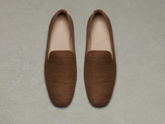 Fenice Loafers in Sirocco Silk and Gros Grain