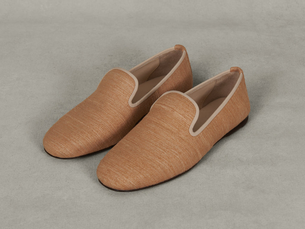 Fenice Loafers in Soleil Silk and Gros Grain