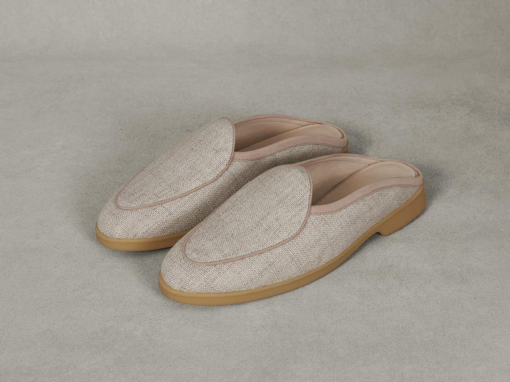 Stride Mule Loafers in Linen Merlinen