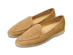 Stride Loafers in Clay Glove Suede Natural Sole