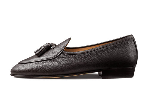 Sagan Classic Tassel Loafers in Dark Brown Deerskin