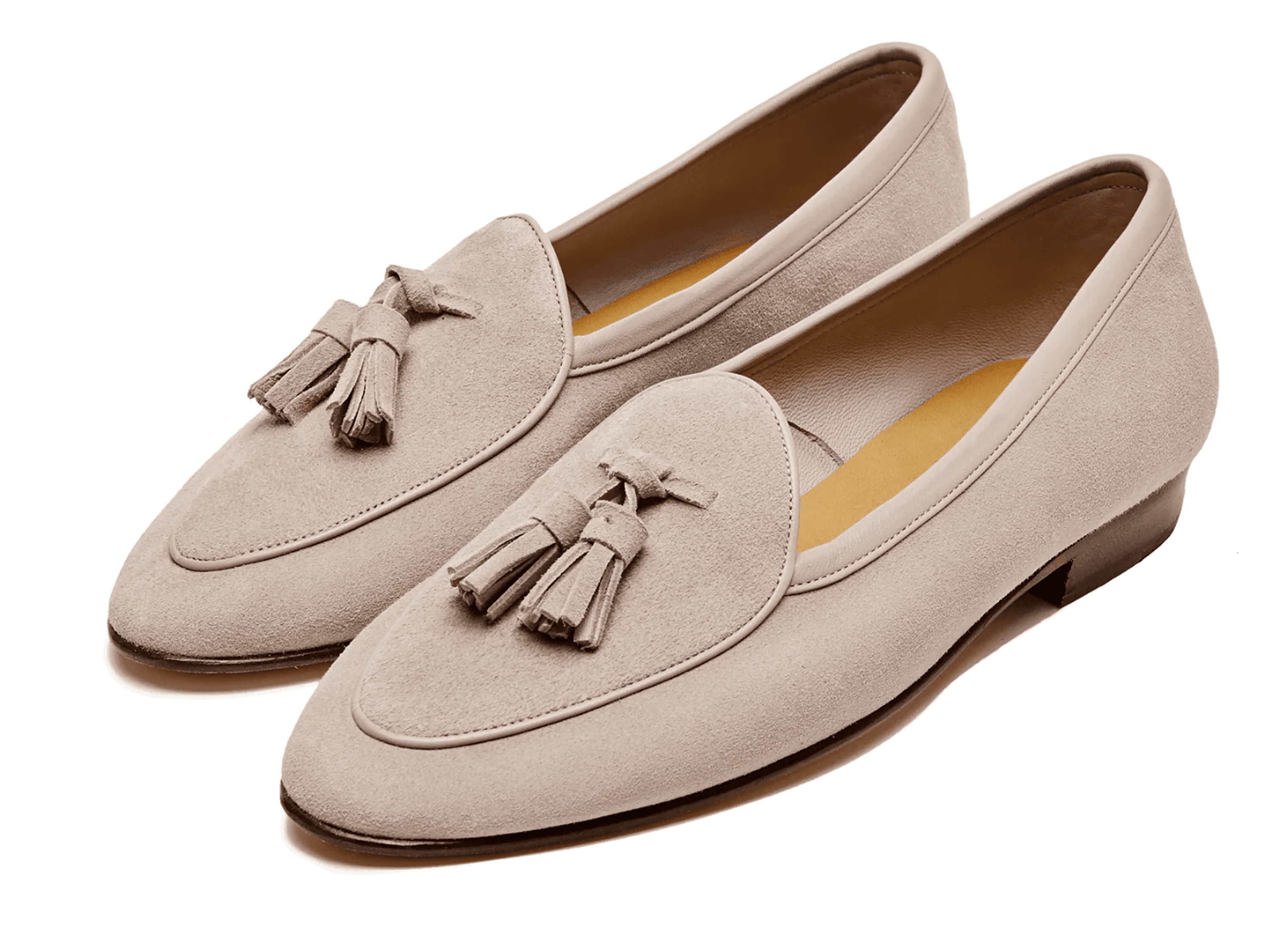 Sagan Classic Tassel Loafers in Albâtre Asteria Suede