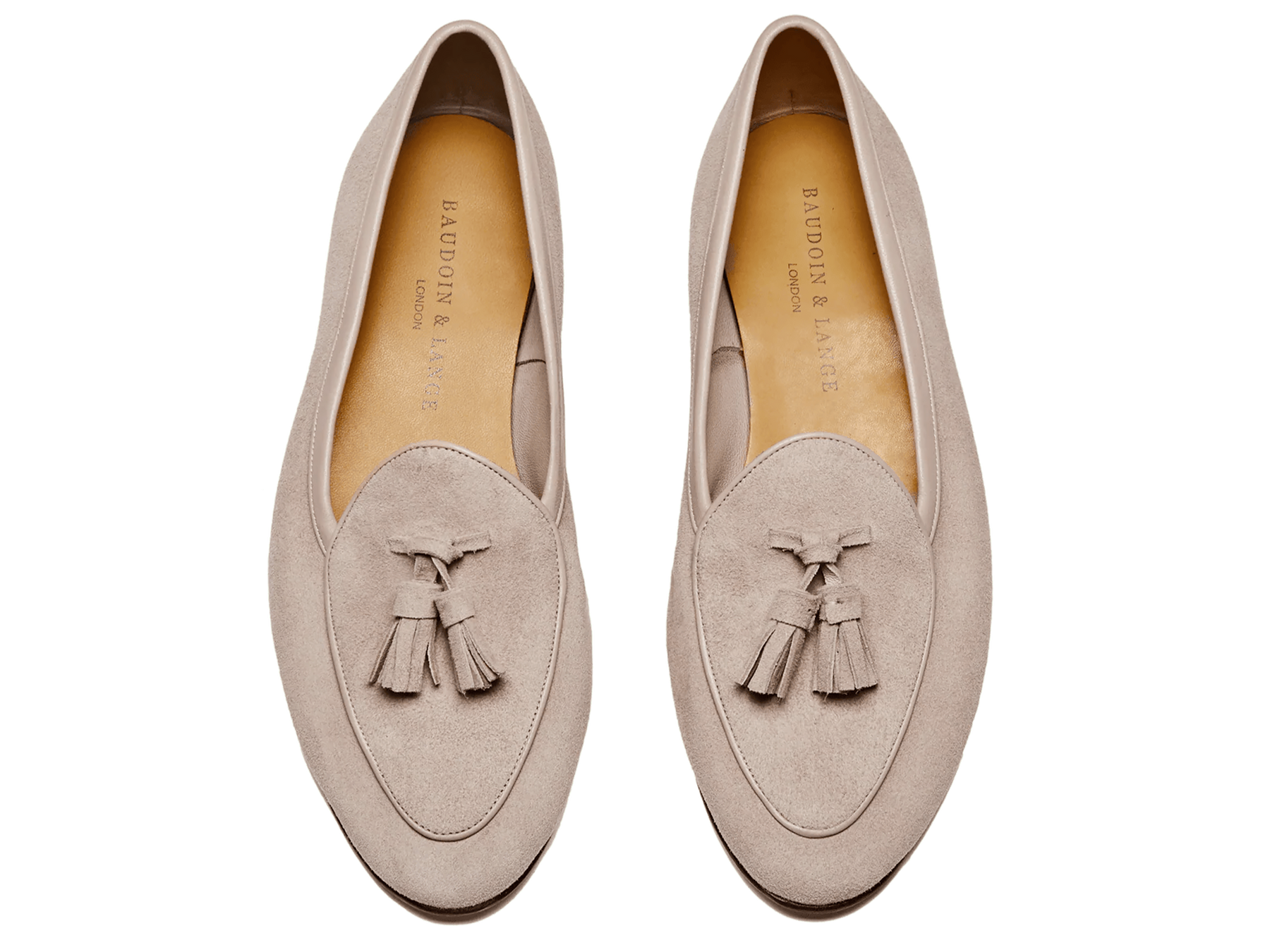 Sagan Classic Tassel Loafers in Albâtre Asteria Suede