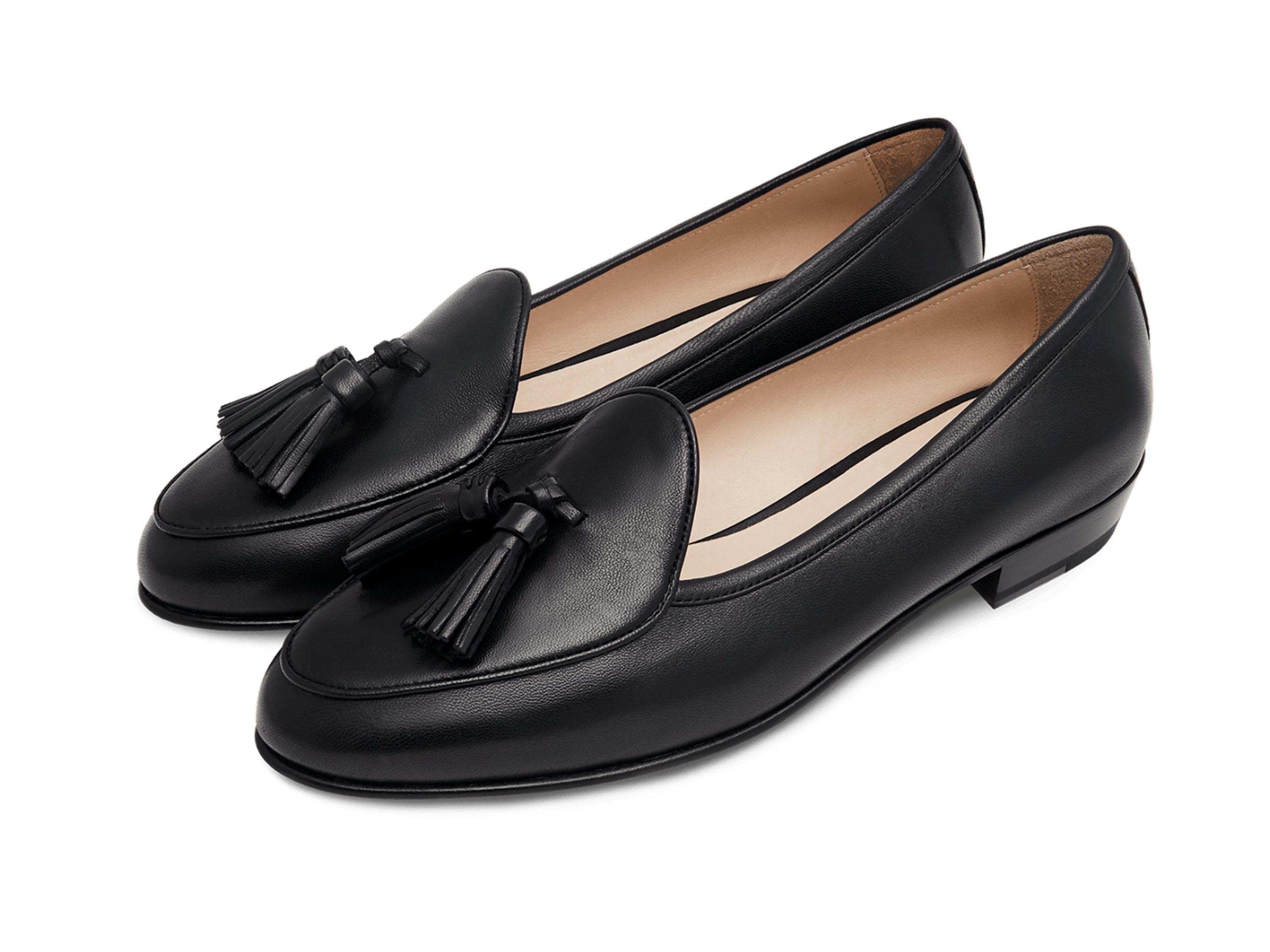 Sagan Classic Tassel Loafers in Black Nappa