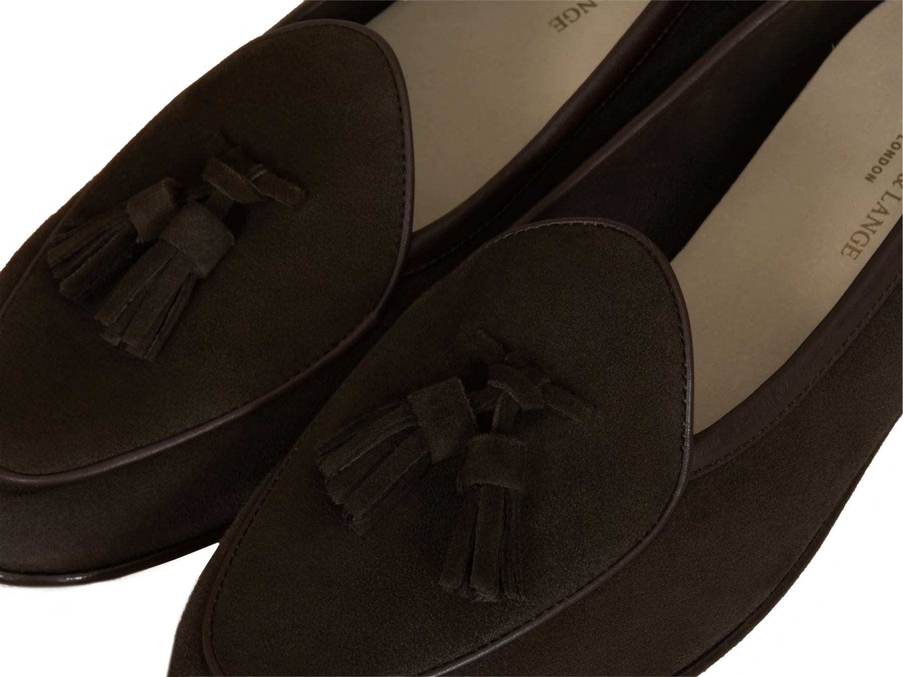 Sagan Classic Tassel Loafers in Lusitanias Dark Brown Asteria Suede