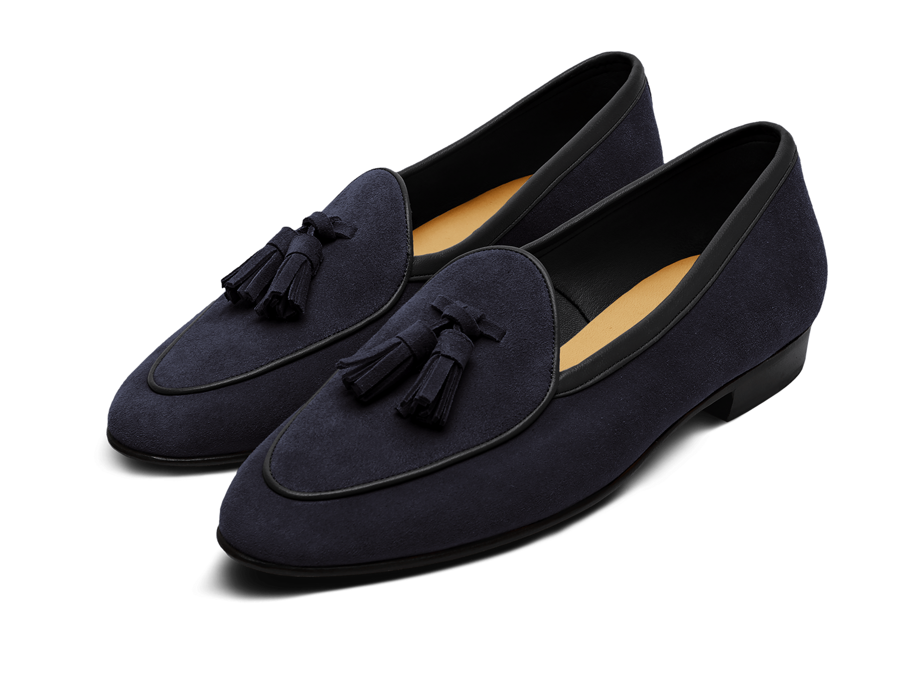 Sagan Classic Tassel Loafers in Midnight Navy Asteria Suede
