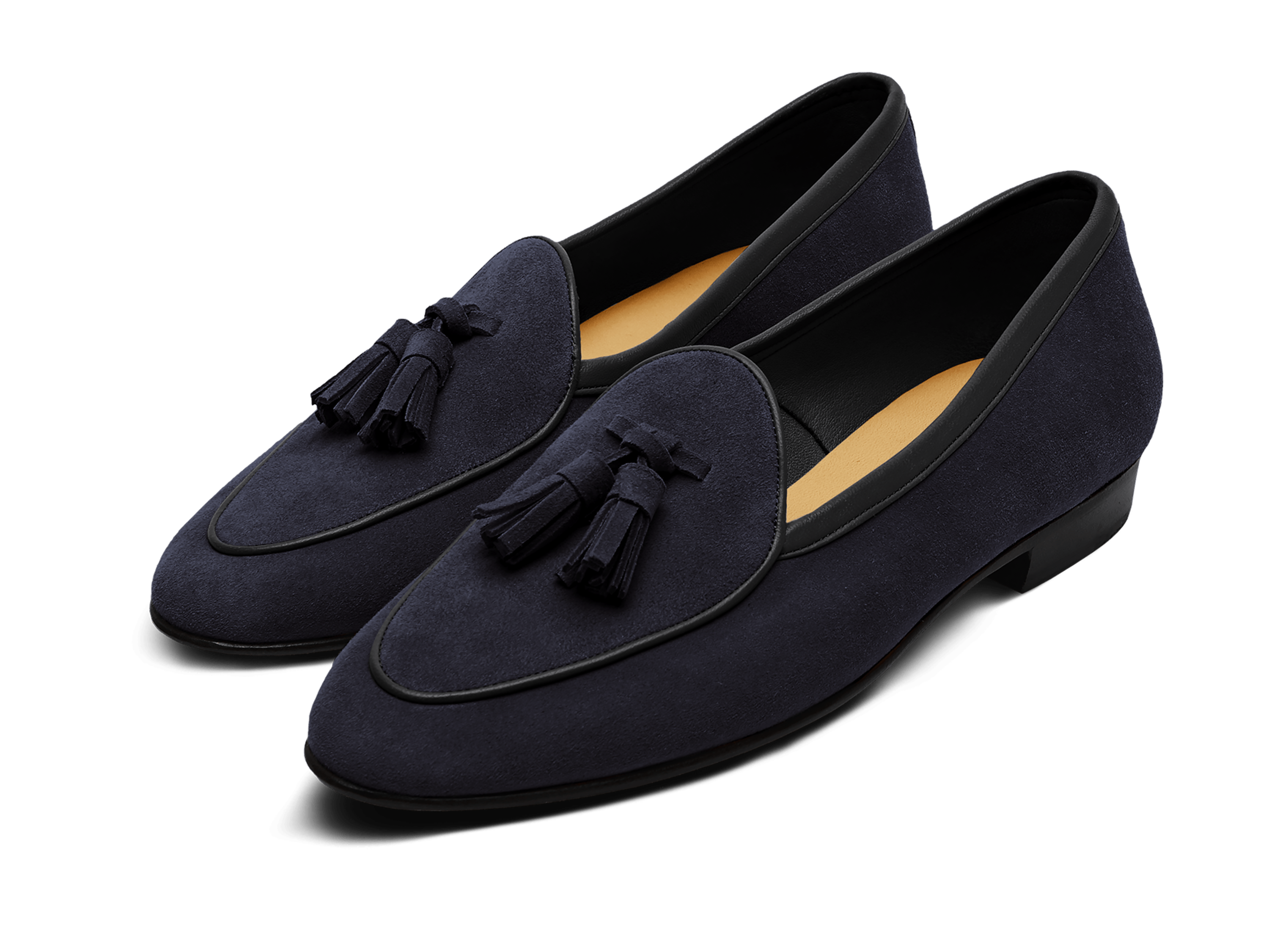 Sagan Classic Tassel Loafers in Midnight Navy Asteria Suede