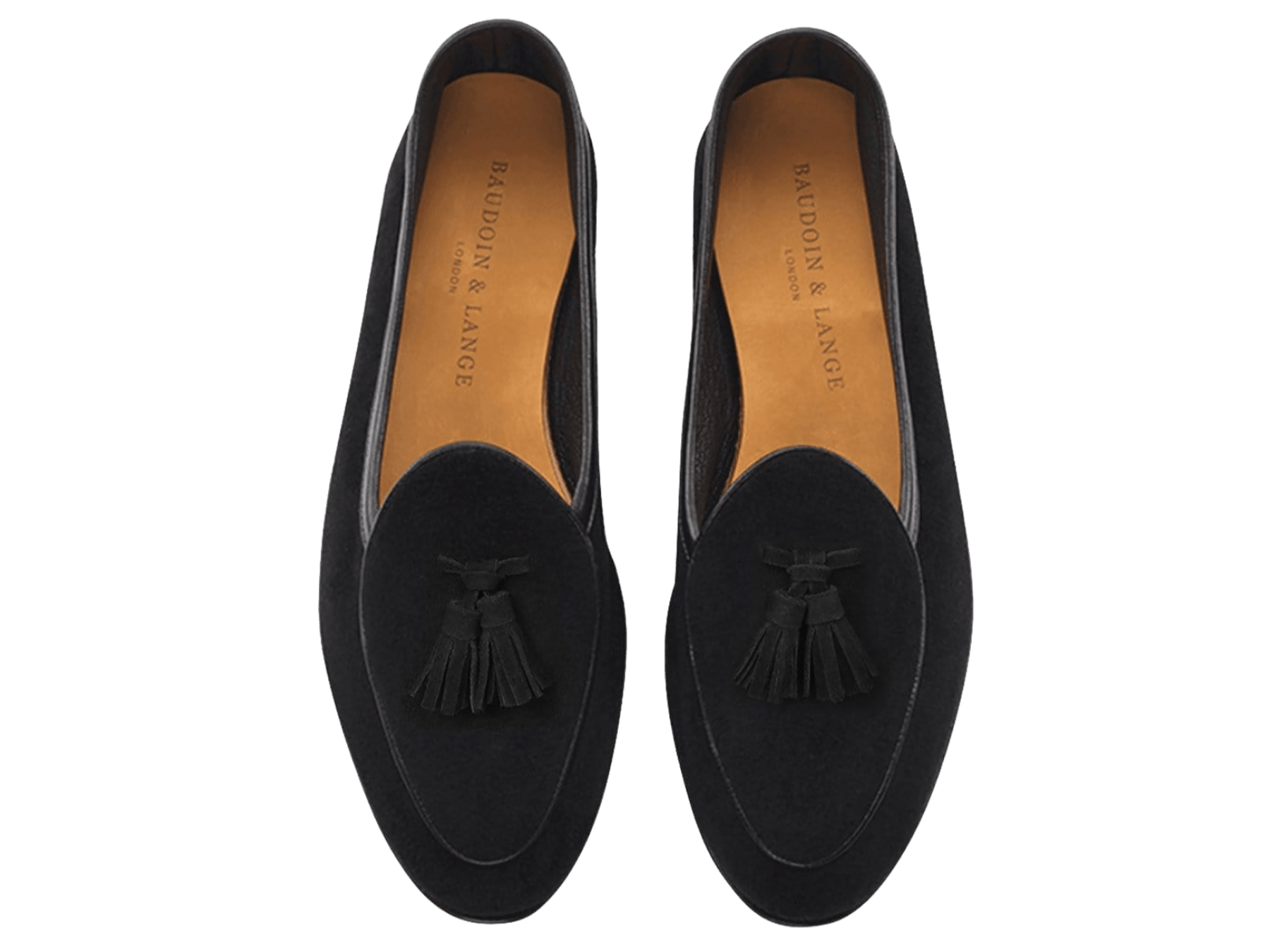 Sagan Classic Tassel Loafers in Obsidian Black Asteria Suede
