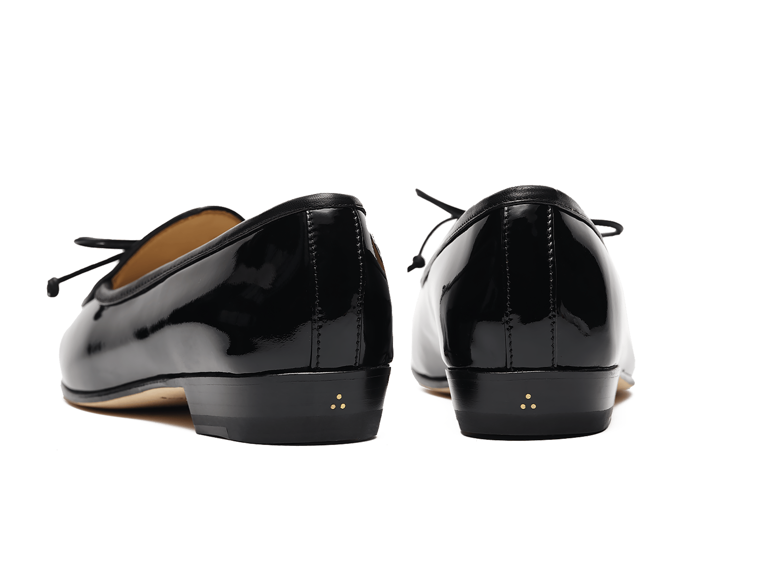 Sagan String Loafers in Black Soft Patent