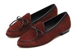Sagan String Loafers in Macassar Brown Suede