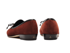 Sagan String Loafers in Macassar Brown Suede