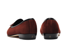 Sagan Tassel Loafers in Macassar Brown Suede