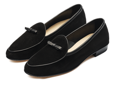 Sagan Bow in Black Asteria Suede