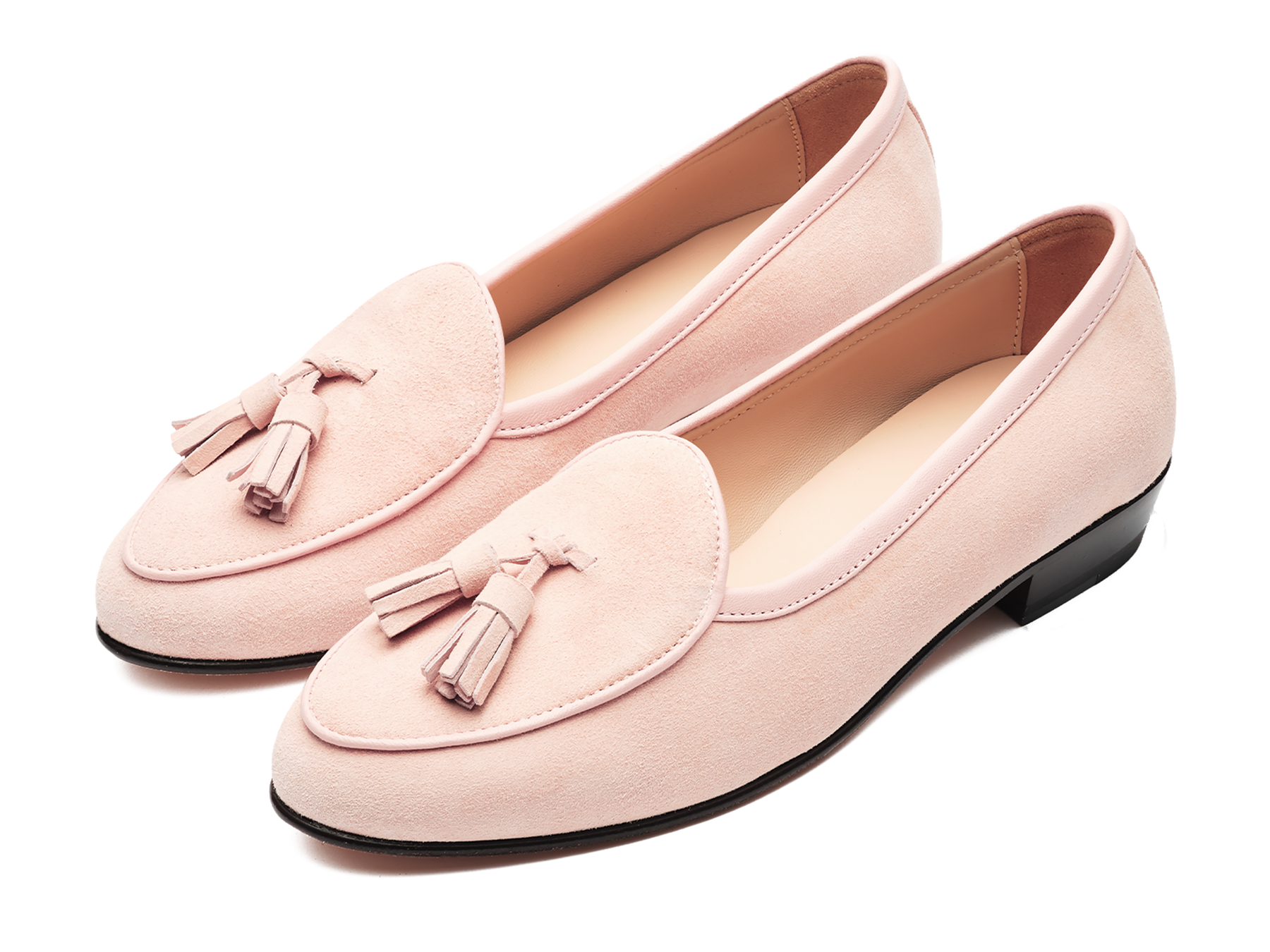 Sagan Classic Tassel Loafers in Soft Pink Asteria Suede