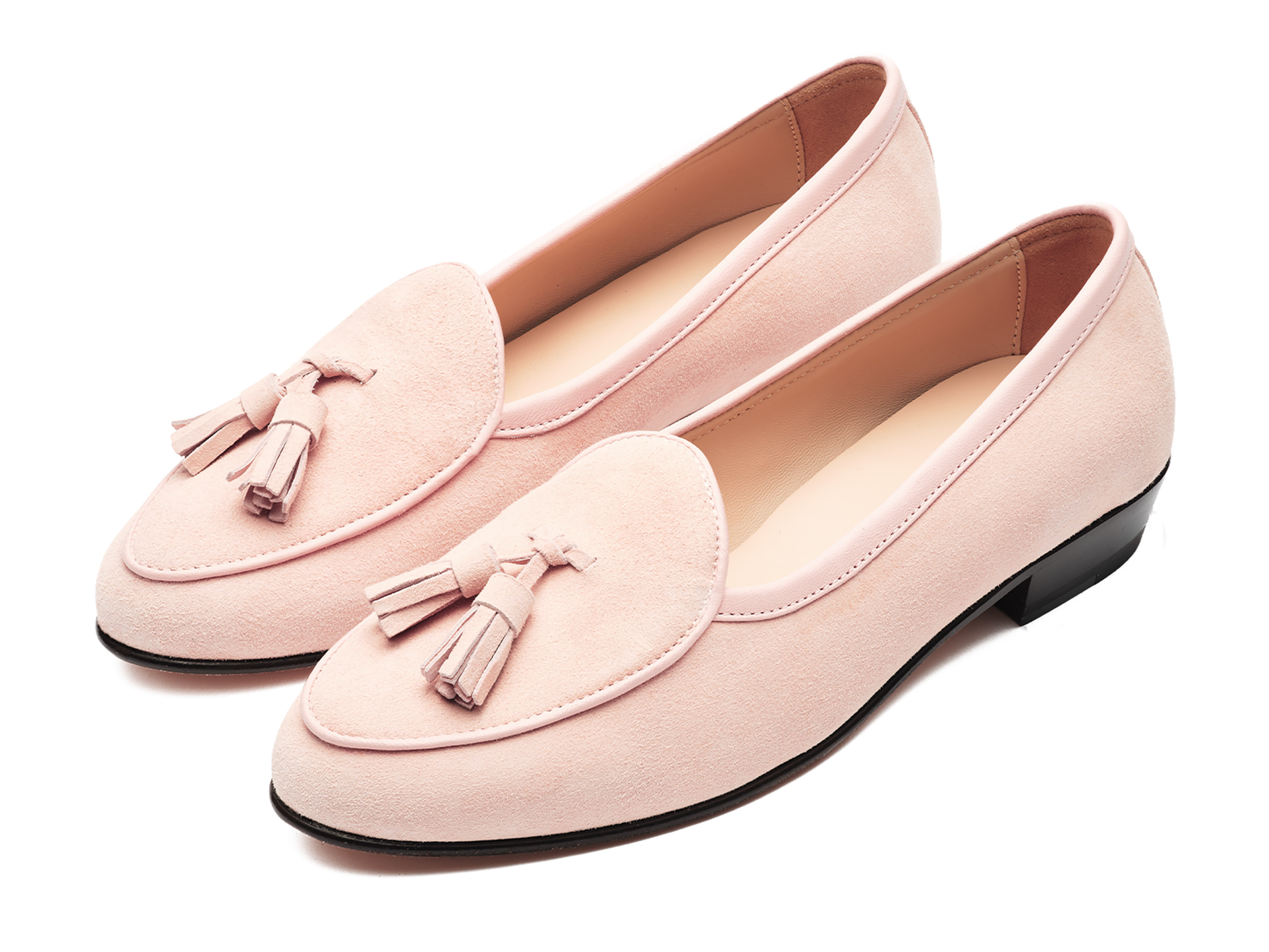 Sagan Classic Tassel Loafers in Soft Pink Asteria Suede